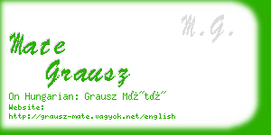 mate grausz business card